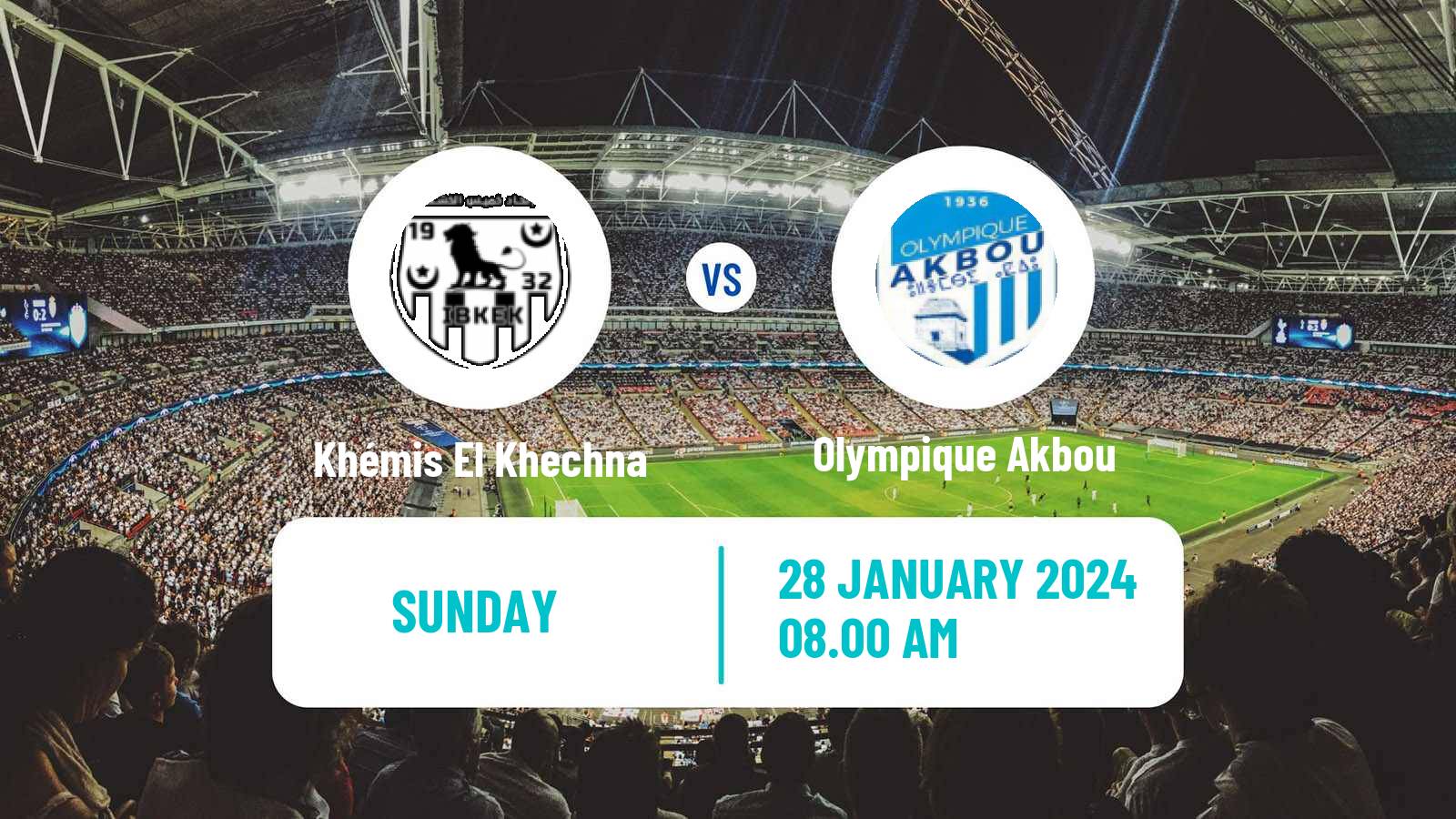 Soccer Algerian Ligue 2 Khémis El Khechna - Olympique Akbou