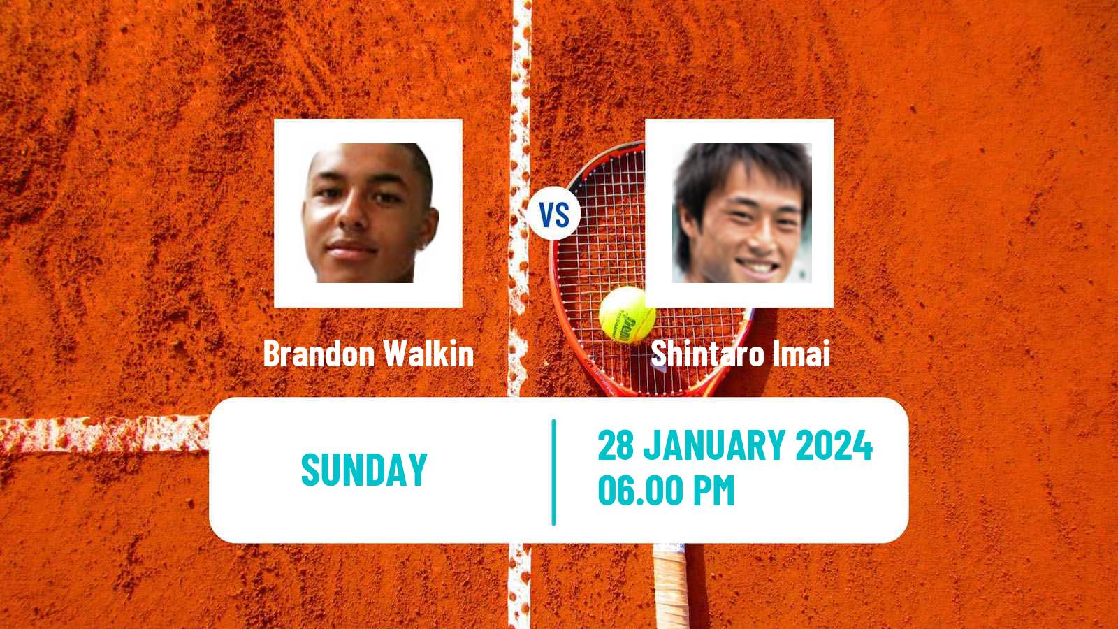 Tennis Burnie Challenger Men Brandon Walkin - Shintaro Imai