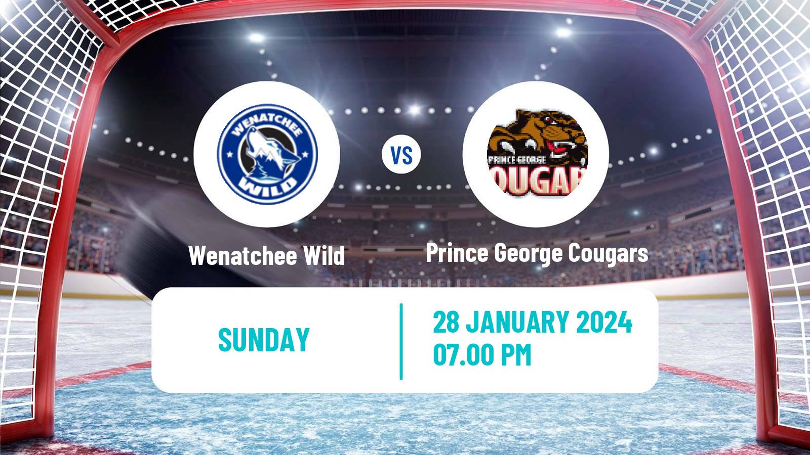 Hockey WHL Wenatchee Wild - Prince George Cougars
