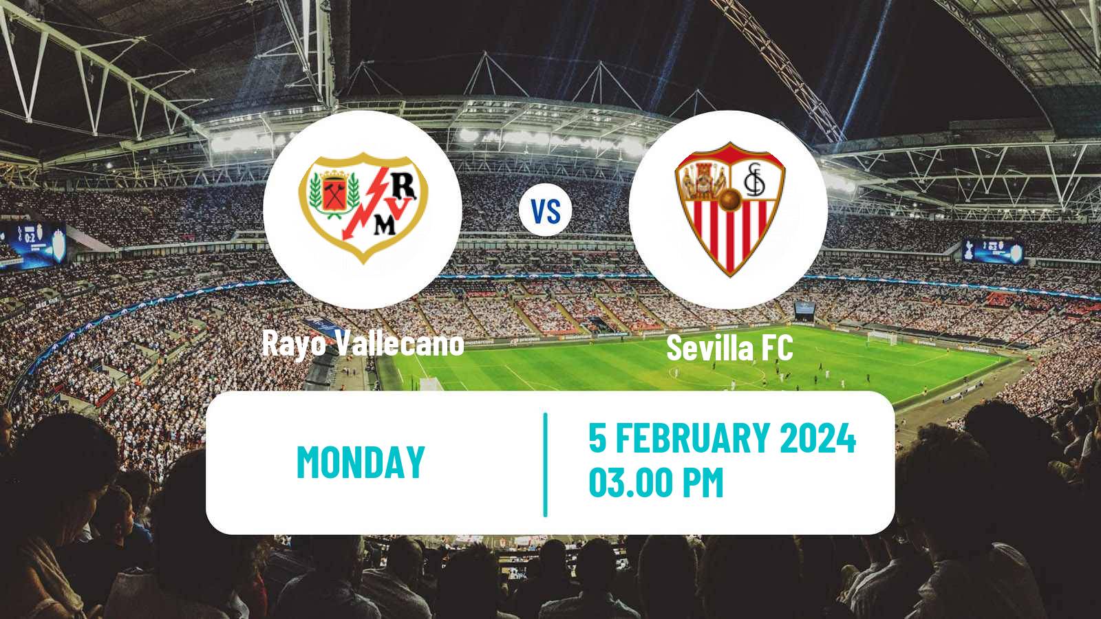 Soccer Spanish LaLiga Rayo Vallecano - Sevilla