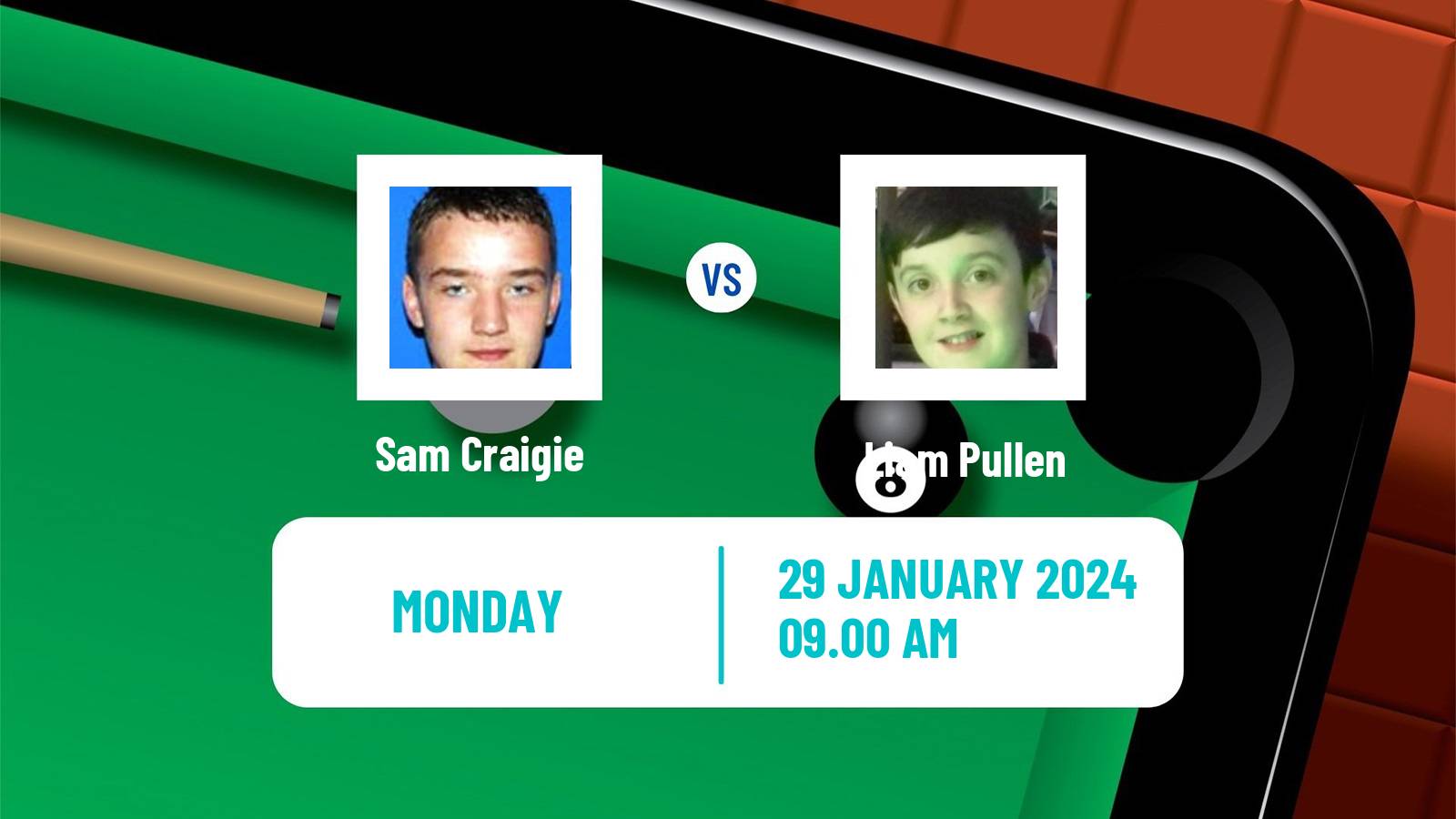 Snooker German Masters Sam Craigie - Liam Pullen