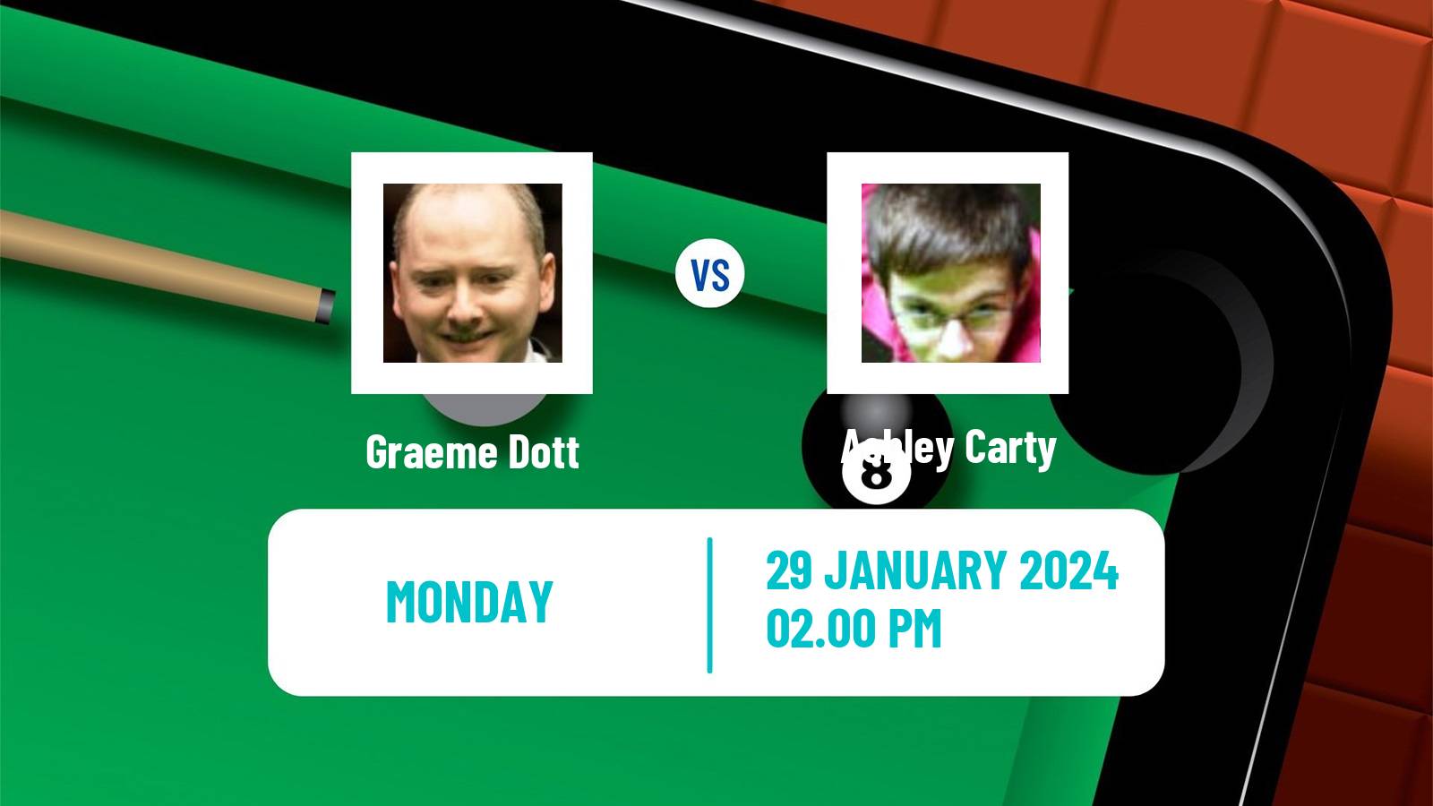 Snooker German Masters Graeme Dott - Ashley Carty