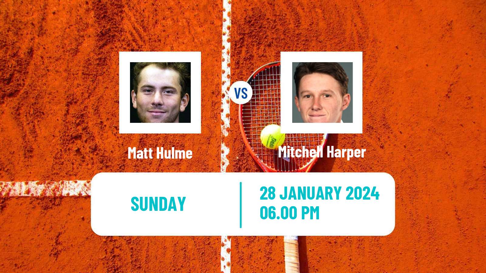 Tennis Burnie Challenger Men Matt Hulme - Mitchell Harper