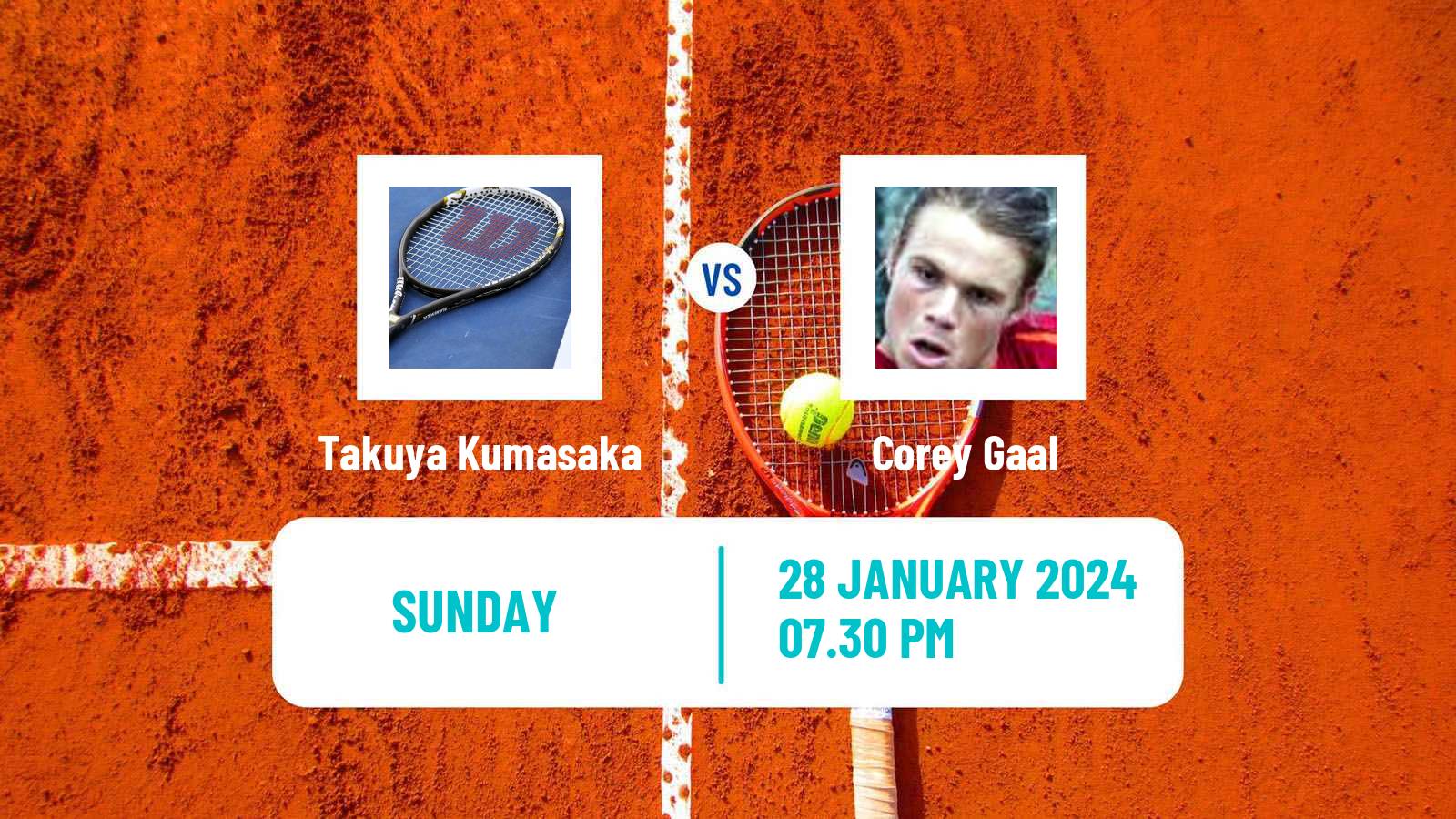 Tennis Burnie Challenger Men Takuya Kumasaka - Corey Gaal