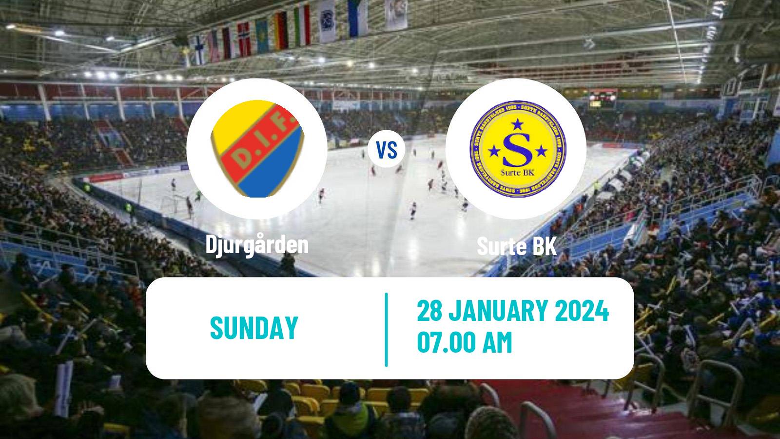 Bandy Swedish Allsvenskan Bandy Djurgården - Surte