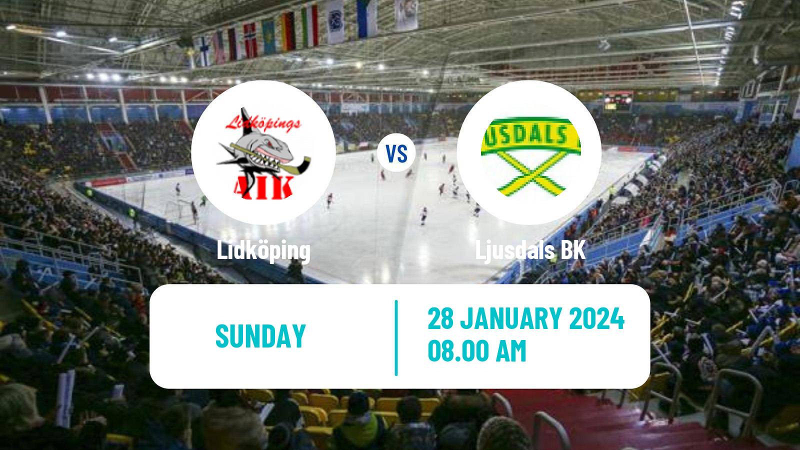 Bandy Swedish Allsvenskan Bandy Lidköping - Ljusdal