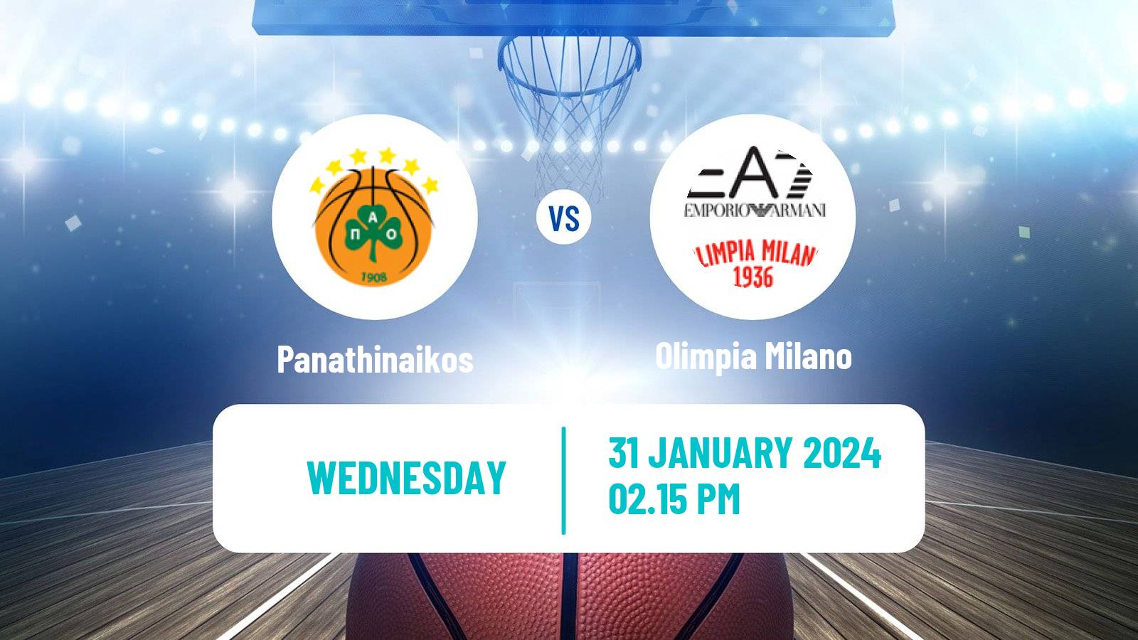 Basketball Euroleague Panathinaikos - Olimpia Milano