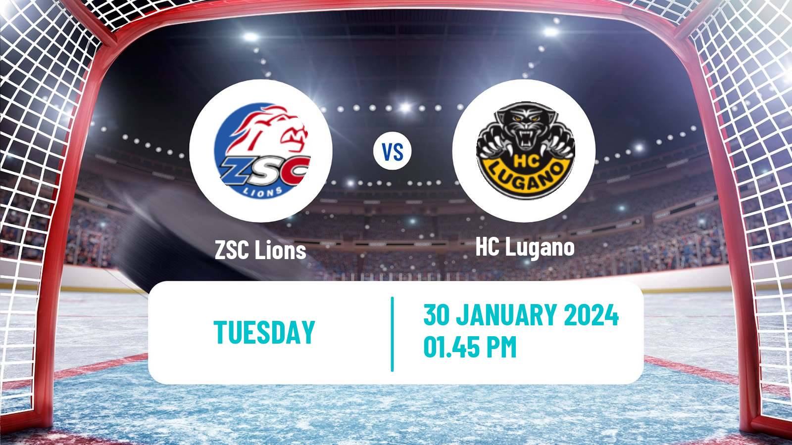 Hockey Swiss National League Hockey ZSC Lions - Lugano