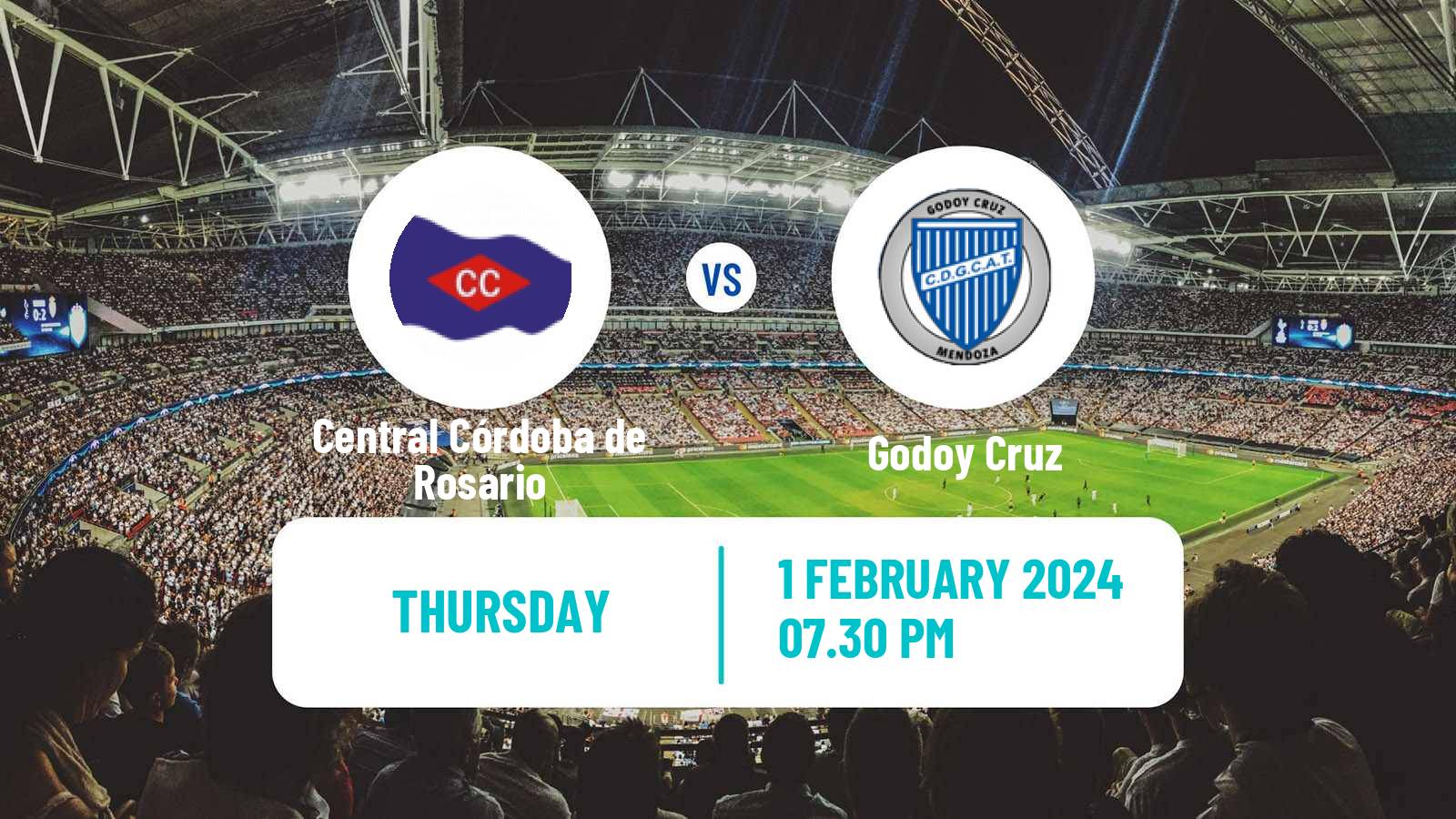 Soccer Argentinian Copa de la Liga Profesional Central Córdoba de Rosario - Godoy Cruz
