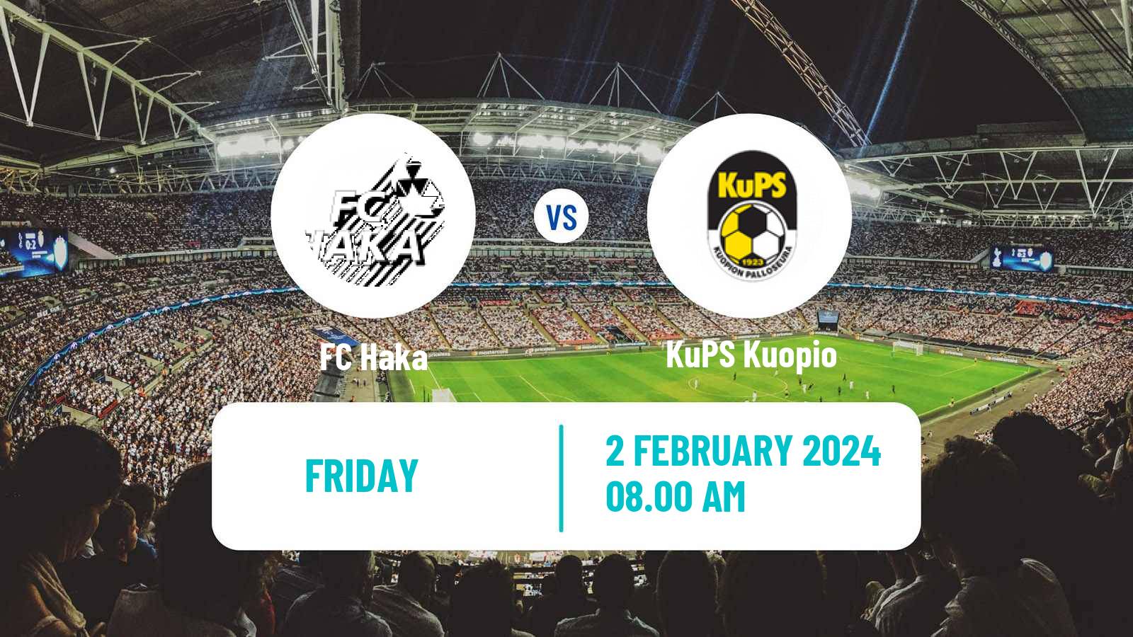 Soccer Finnish Veikkausliiga Liiga Cup Haka - KuPS Kuopio