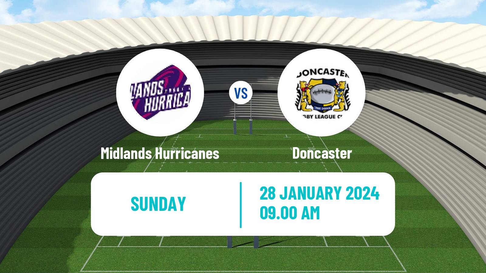 Rugby league English 1895 Cup Midlands Hurricanes - Doncaster