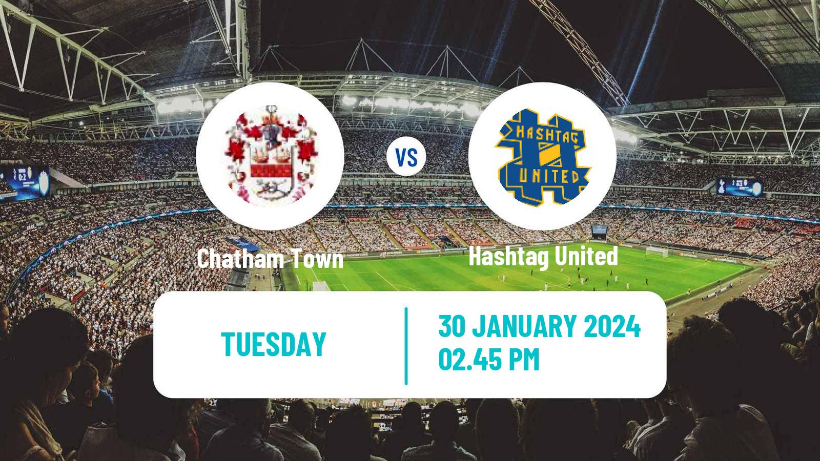 Soccer English Isthmian League Premier Division Chatham Town - Hashtag United