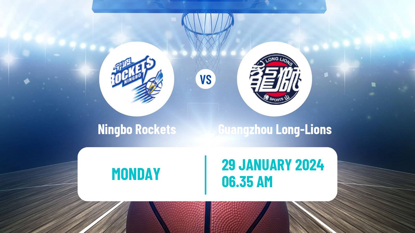 Basketball CBA Ningbo Rockets - Guangzhou Long-Lions