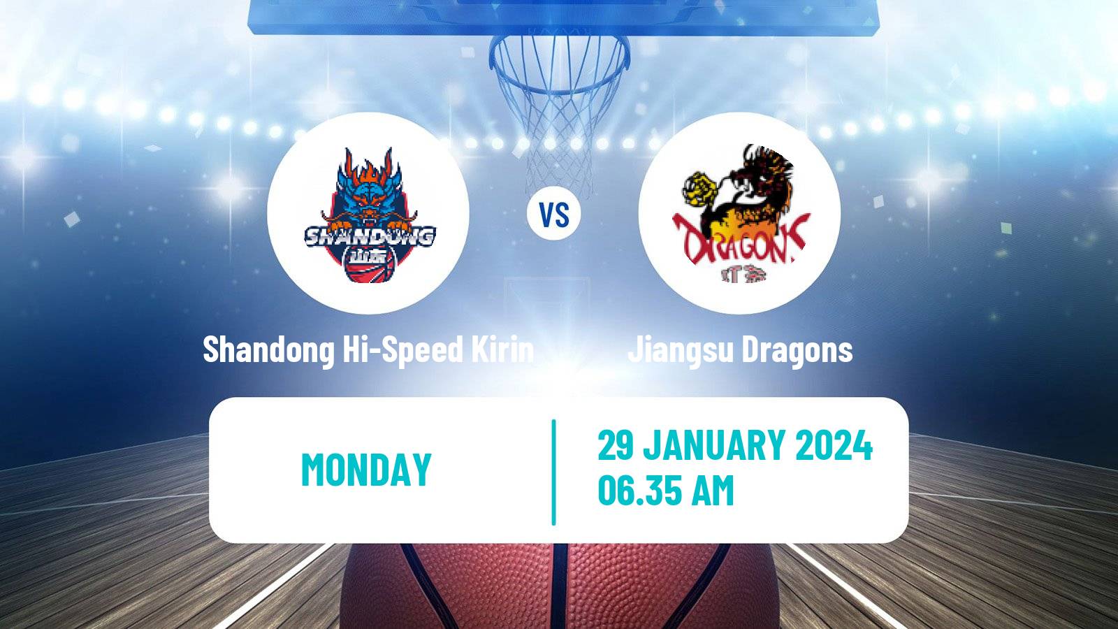 Basketball CBA Shandong Hi-Speed Kirin - Jiangsu Dragons