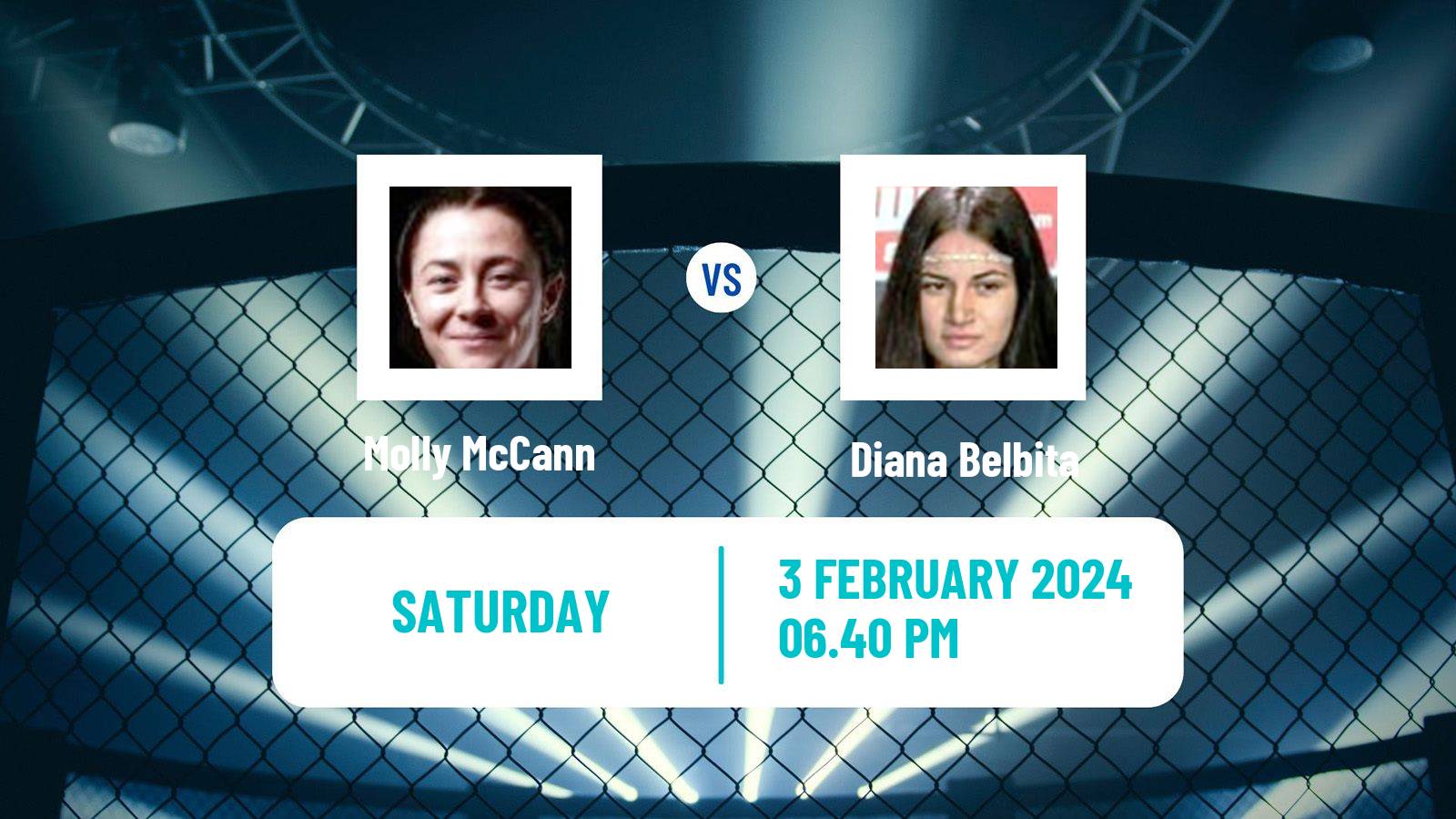 MMA Strawweight UFC Women Molly McCann - Diana Belbita