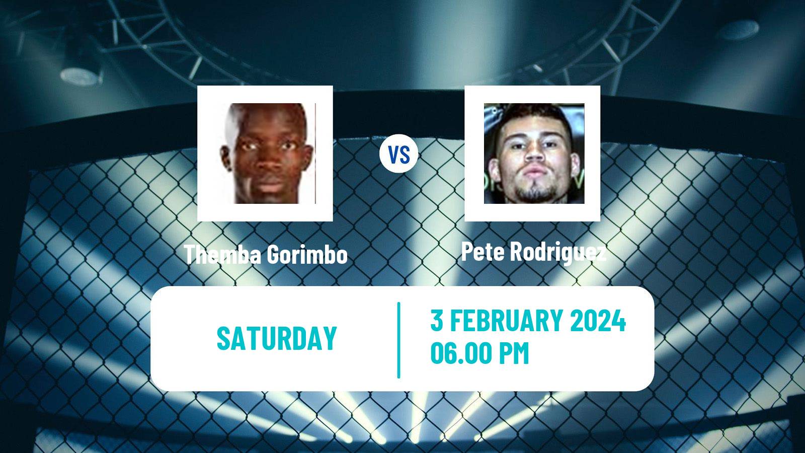 MMA Welterweight UFC Men Themba Gorimbo - Pete Rodriguez