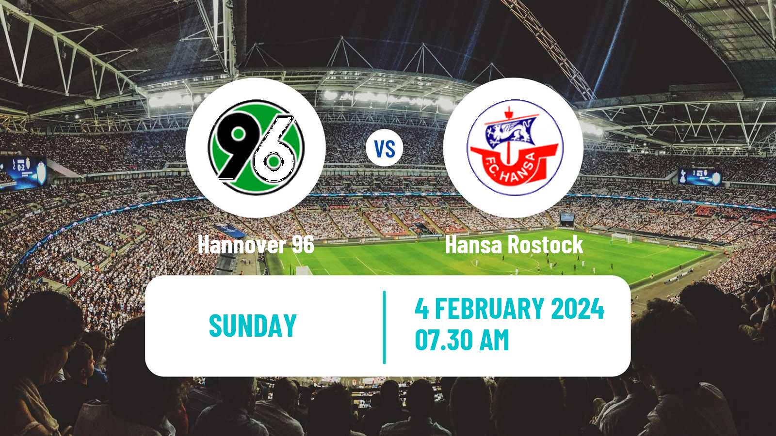 Soccer German 2 Bundesliga Hannover - Hansa Rostock