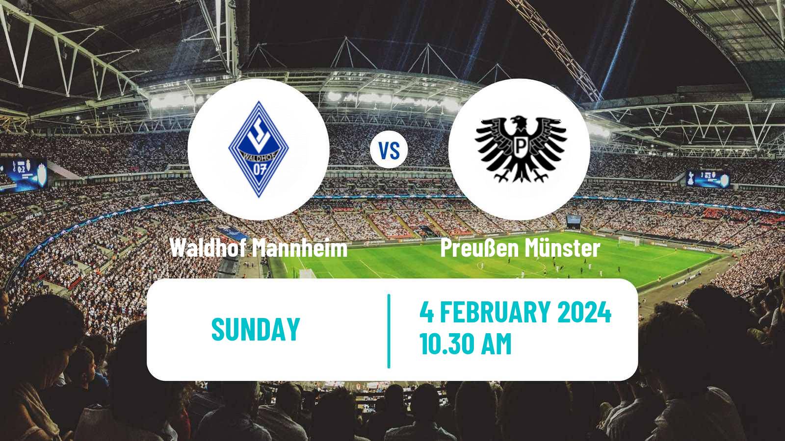 Soccer German 3 Bundesliga Waldhof Mannheim - Preußen Münster