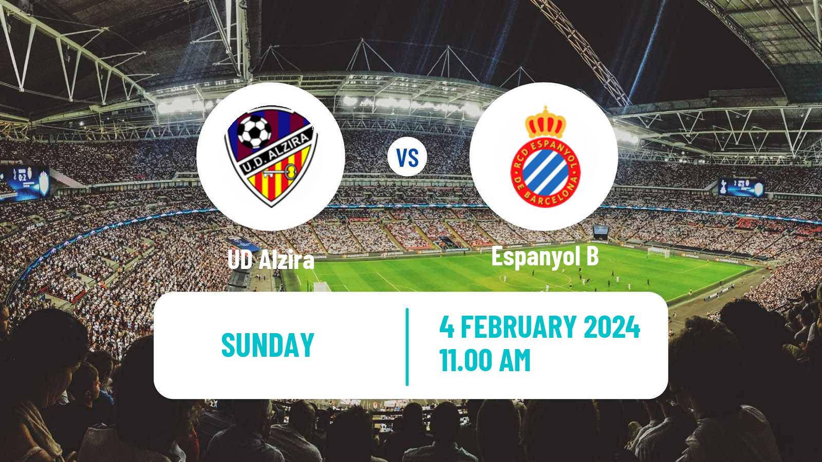Soccer Spanish Segunda RFEF - Group 3 Alzira - Espanyol B