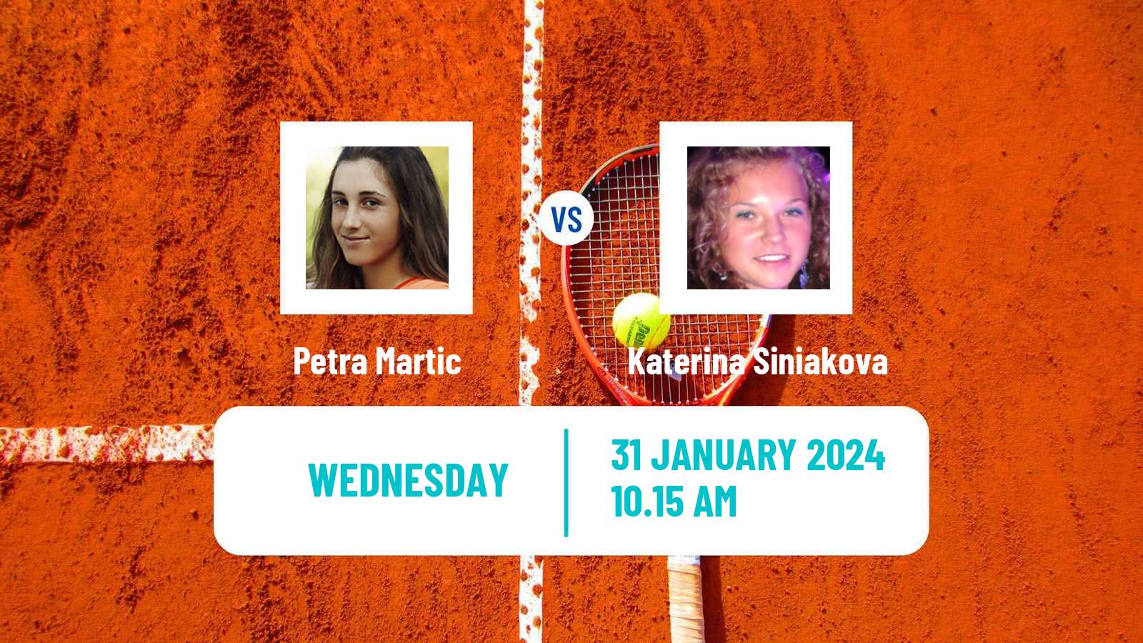 Tennis WTA Linz Petra Martic - Katerina Siniakova