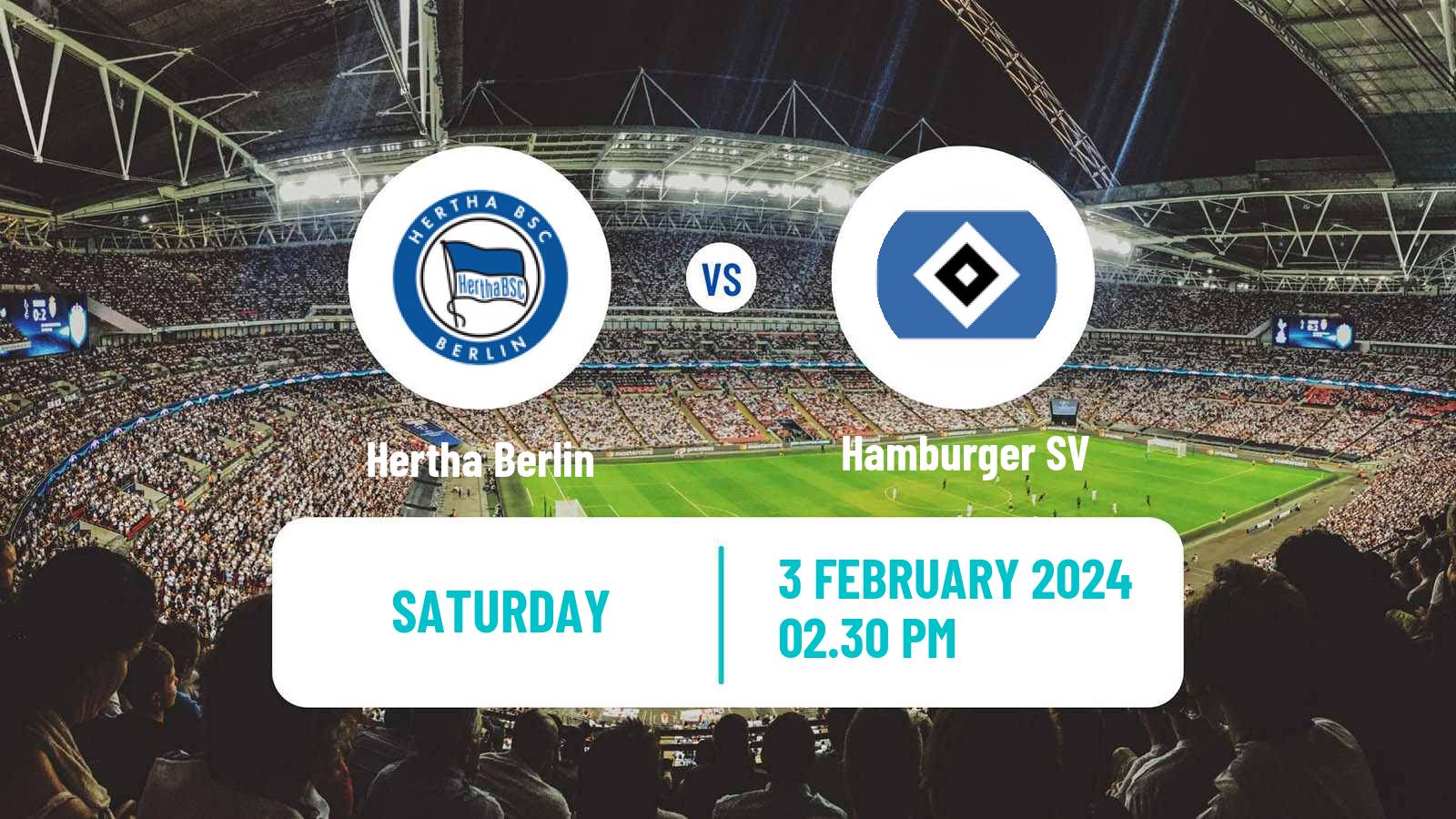 Soccer German 2 Bundesliga Hertha Berlin - Hamburger SV