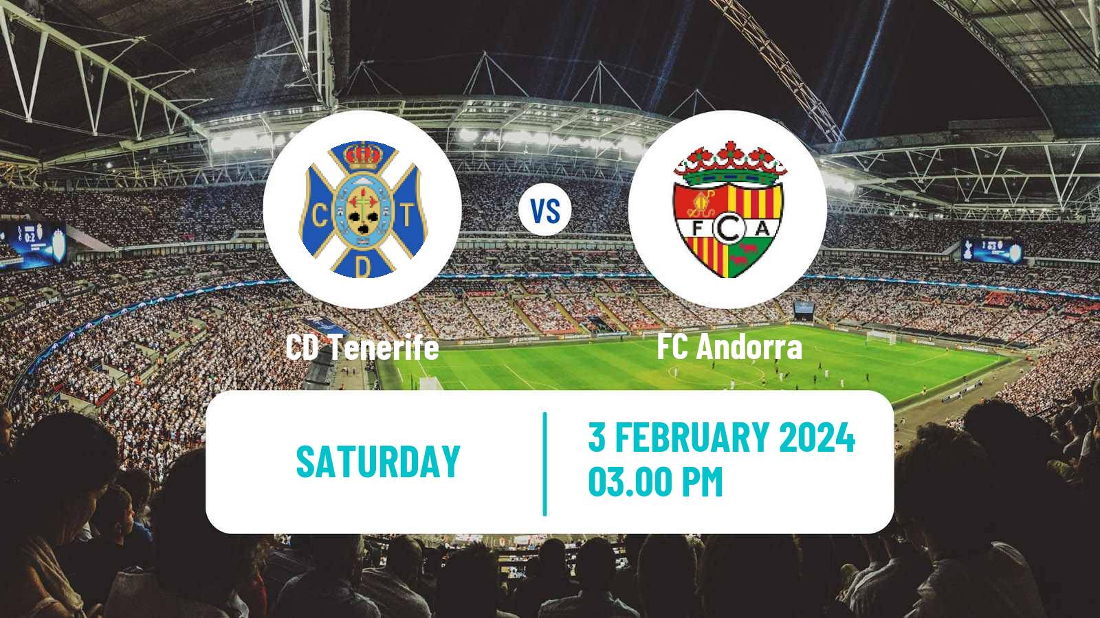 Soccer Spanish LaLiga2 Tenerife - FC Andorra