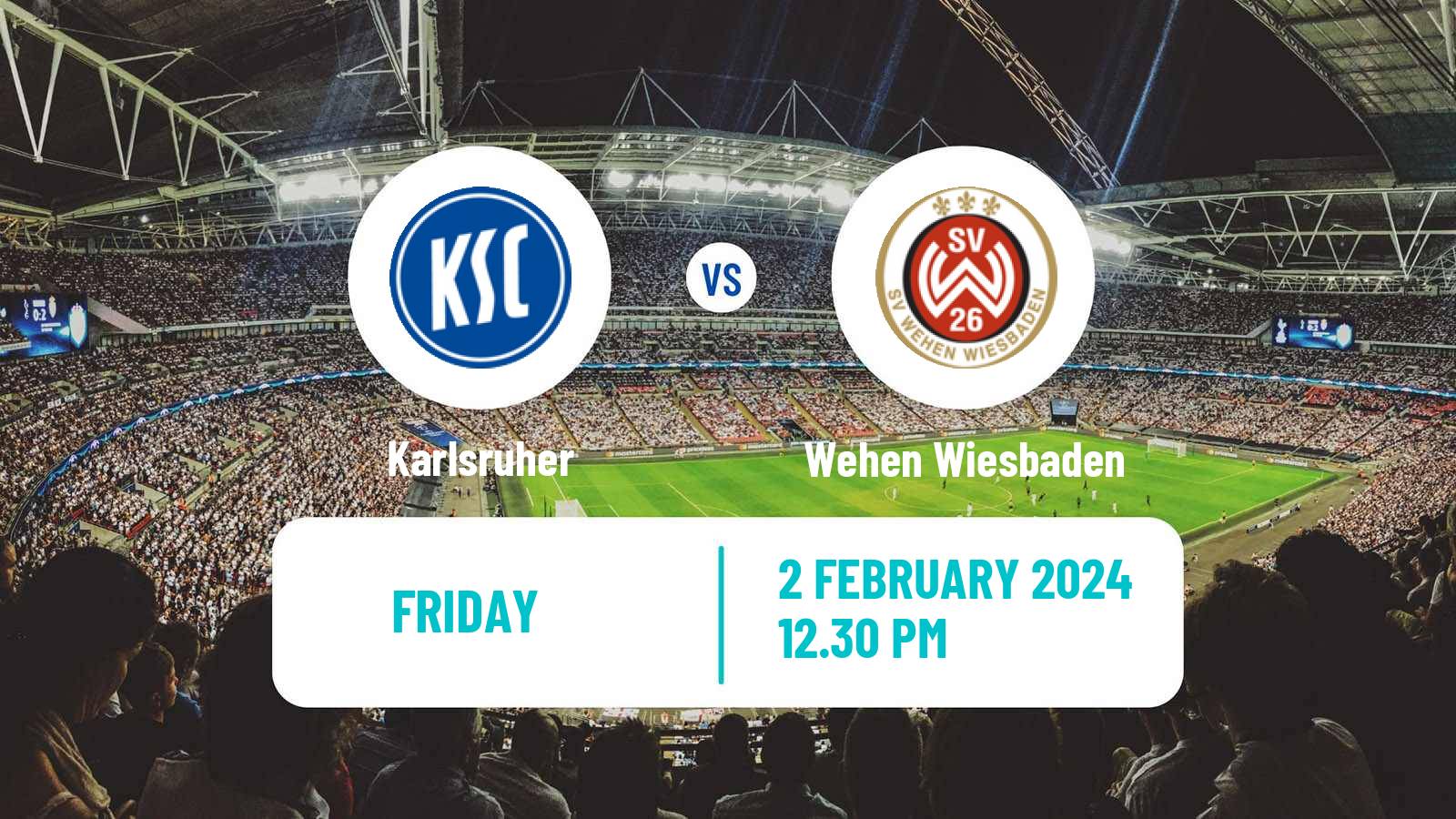 Soccer German 2 Bundesliga Karlsruher - Wehen Wiesbaden