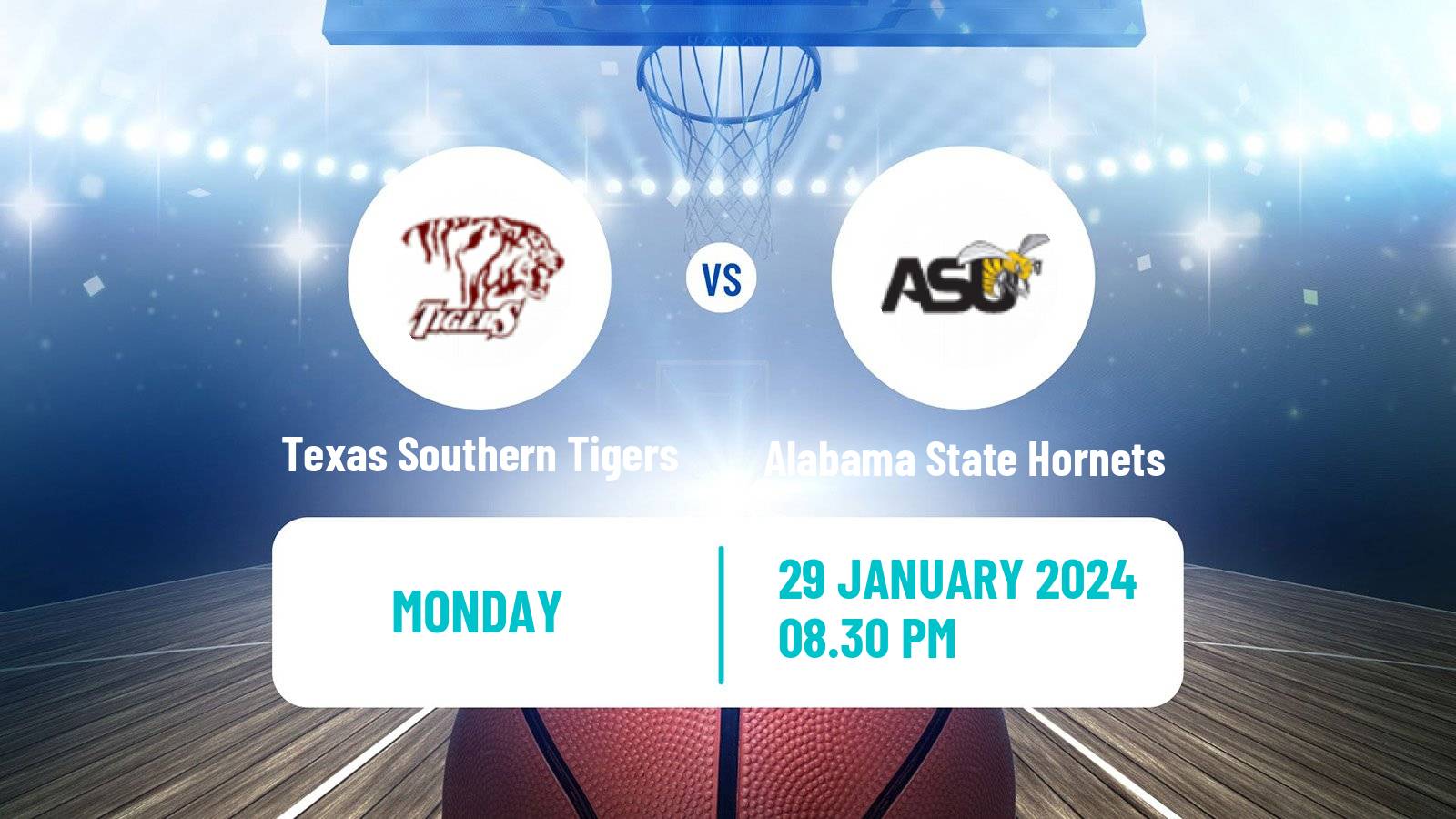 Basketball NCAA College Basketball Texas Southern Tigers - Alabama State Hornets