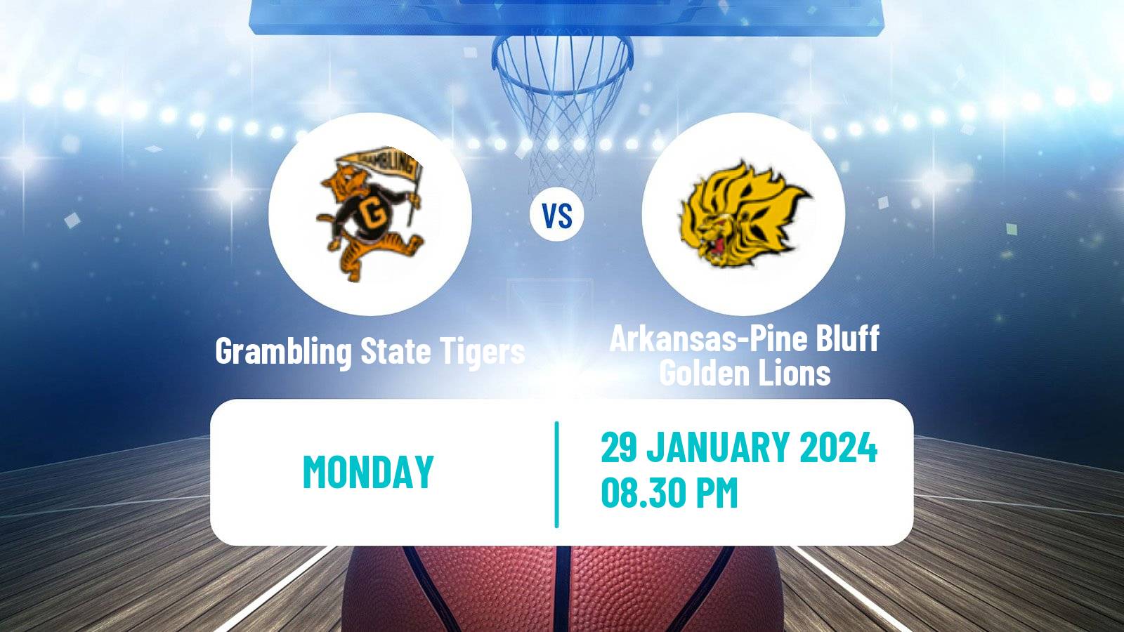 Basketball NCAA College Basketball Grambling State Tigers - Arkansas-Pine Bluff Golden Lions