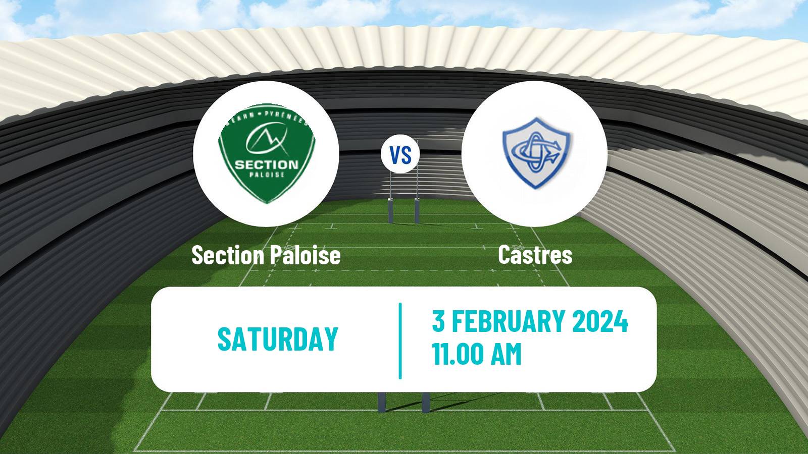 Rugby union French Top 14 Section Paloise - Castres