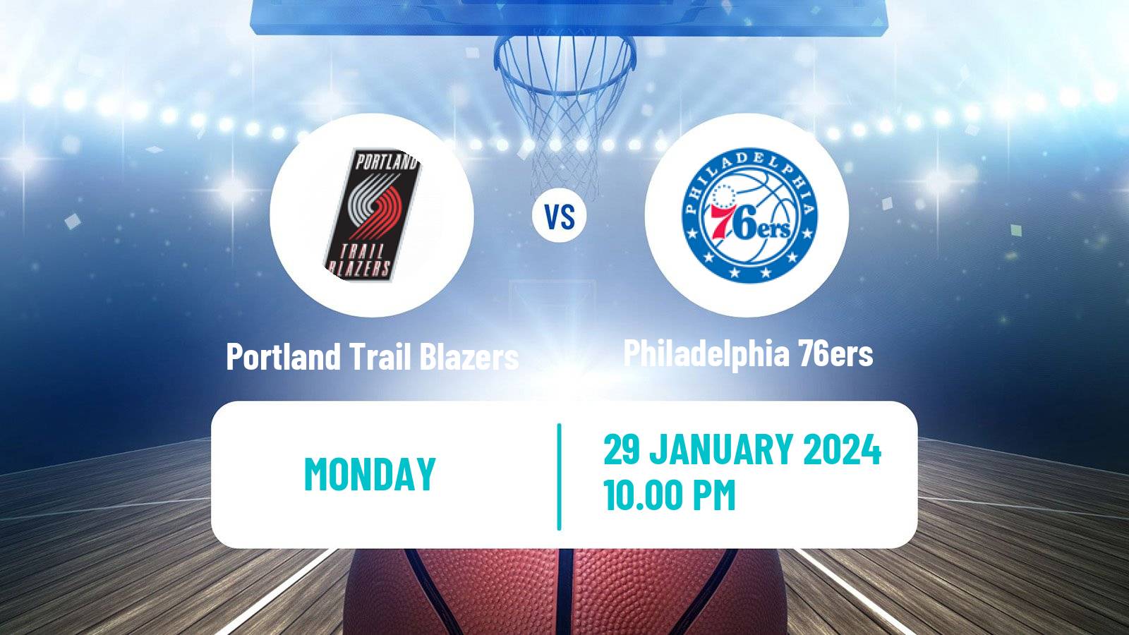 Basketball NBA Portland Trail Blazers - Philadelphia 76ers