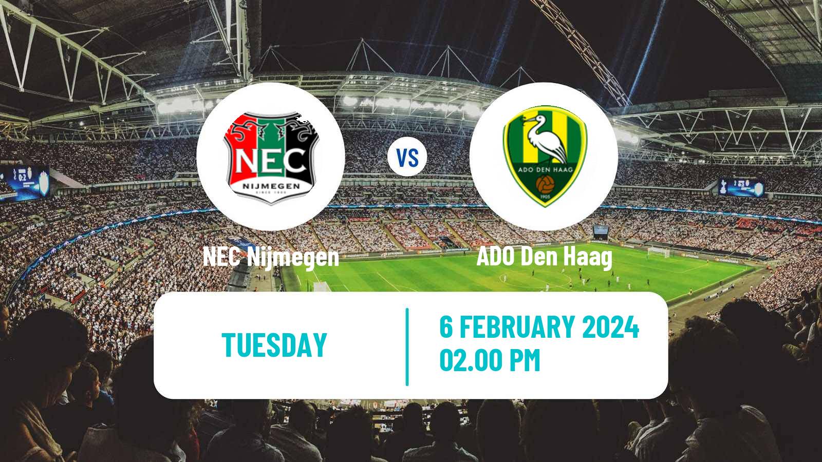 Soccer Dutch KNVB Beker NEC Nijmegen - ADO Den Haag