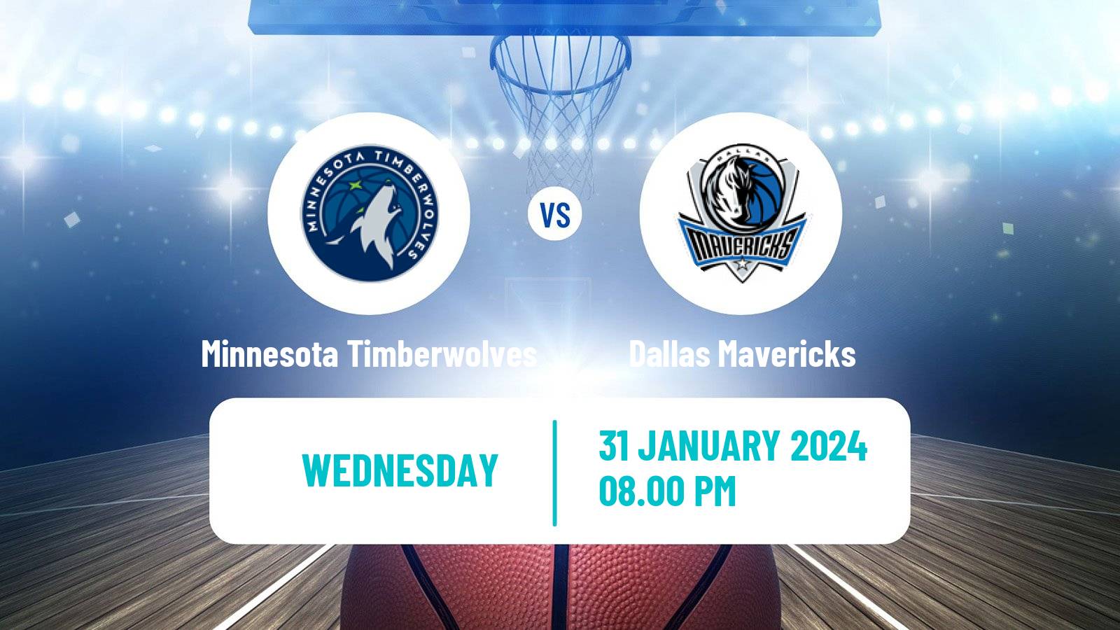 Basketball NBA Minnesota Timberwolves - Dallas Mavericks