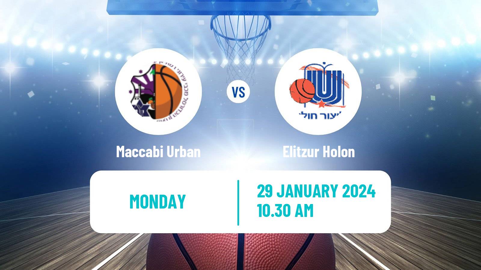 Basketball Israeli WBL Women Maccabi Urban - Elitzur Holon