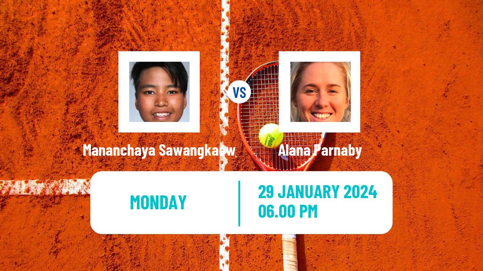 Tennis ITF W75 Burnie Women Mananchaya Sawangkaew - Alana Parnaby