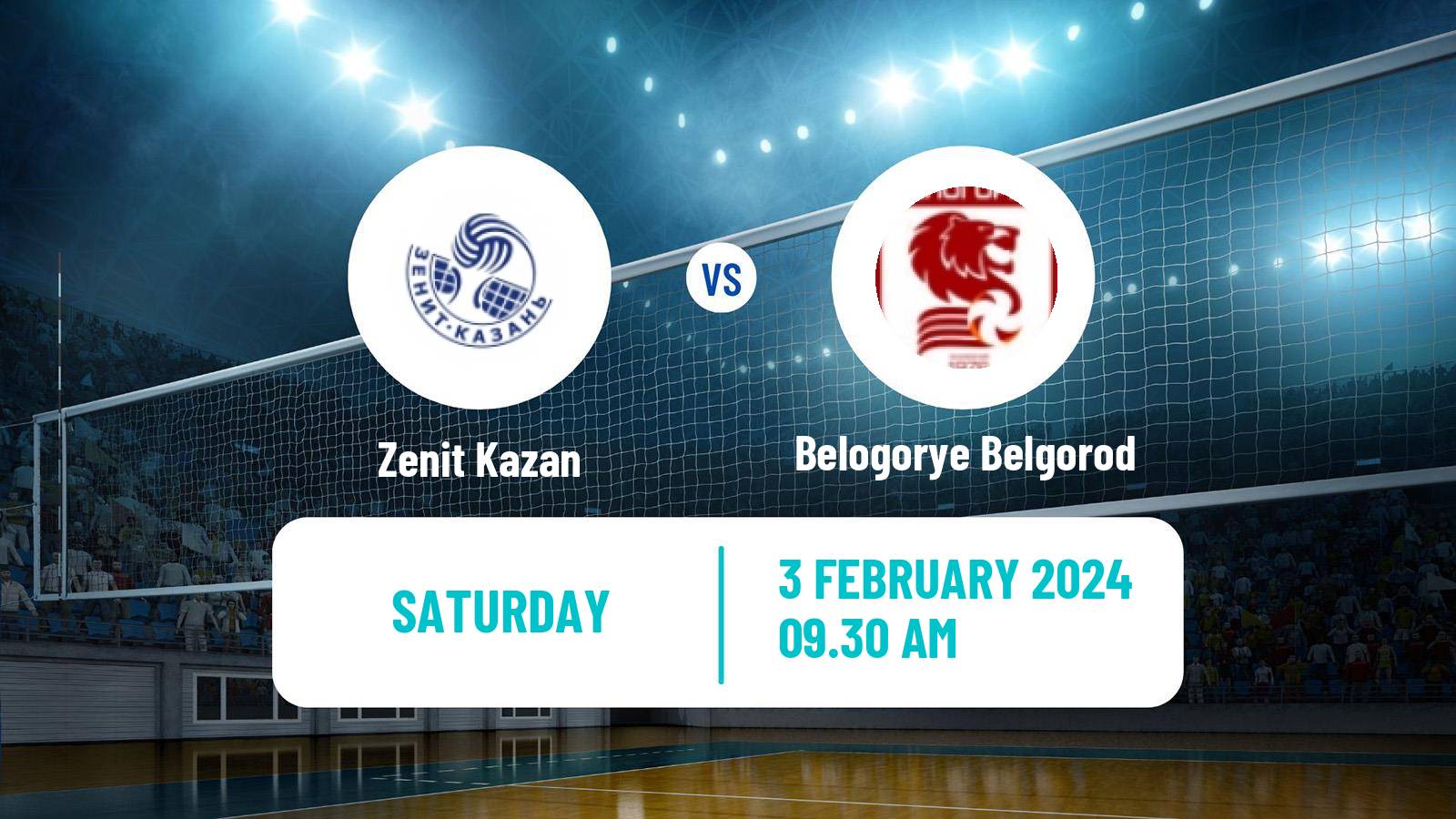 Volleyball Russian Super League Volleyball Zenit Kazan - Belogorye Belgorod