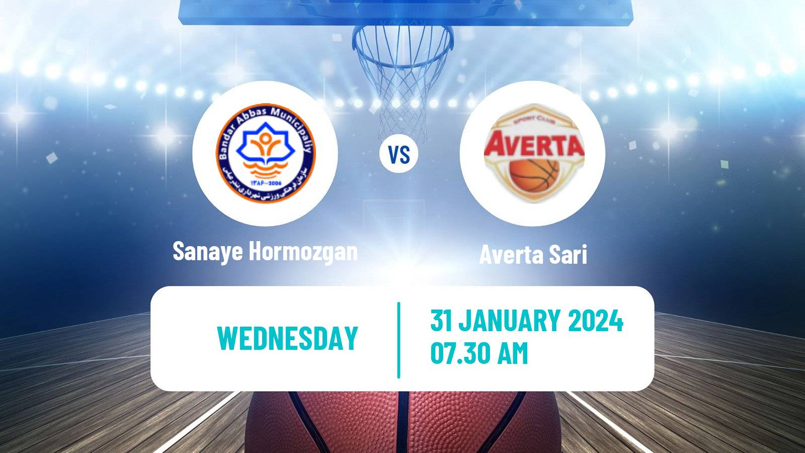 Basketball Iran Super League Basketball Sanaye Hormozgan - Averta Sari