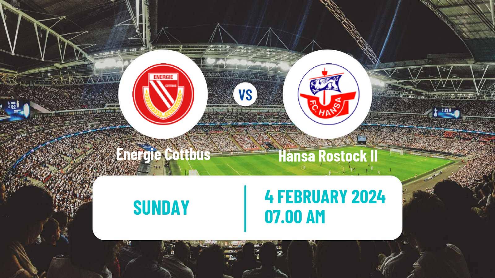 Soccer German Regionalliga Nordost Energie Cottbus - Hansa Rostock II