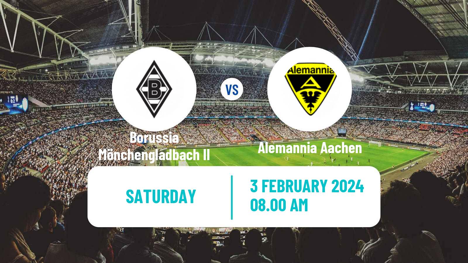 Soccer German Regionalliga West Borussia Mönchengladbach II - Alemannia Aachen
