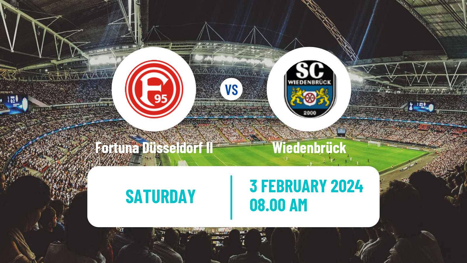 Soccer German Regionalliga West Fortuna Düsseldorf II - Wiedenbrück