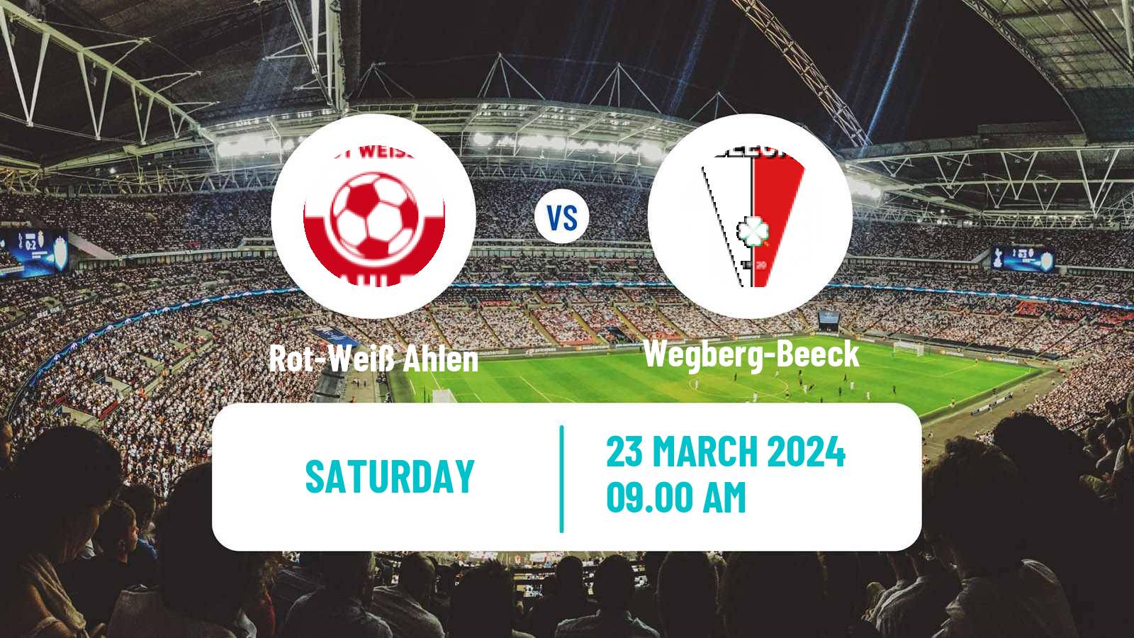 Soccer German Regionalliga West Rot-Weiß Ahlen - Wegberg-Beeck