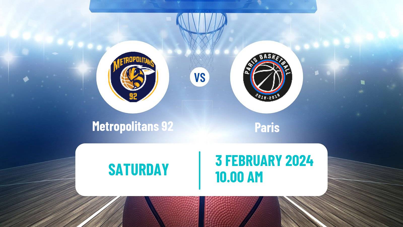 Basketball French LNB Metropolitans 92 - Paris