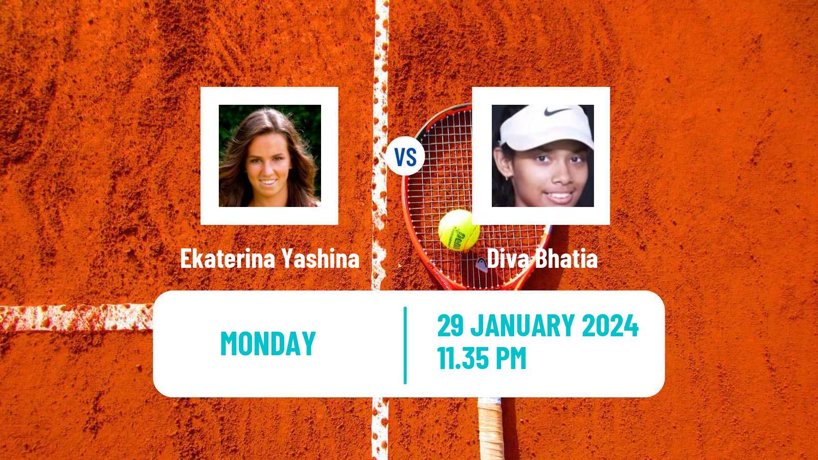 Tennis ITF W50 Indore Women Ekaterina Yashina - Diva Bhatia