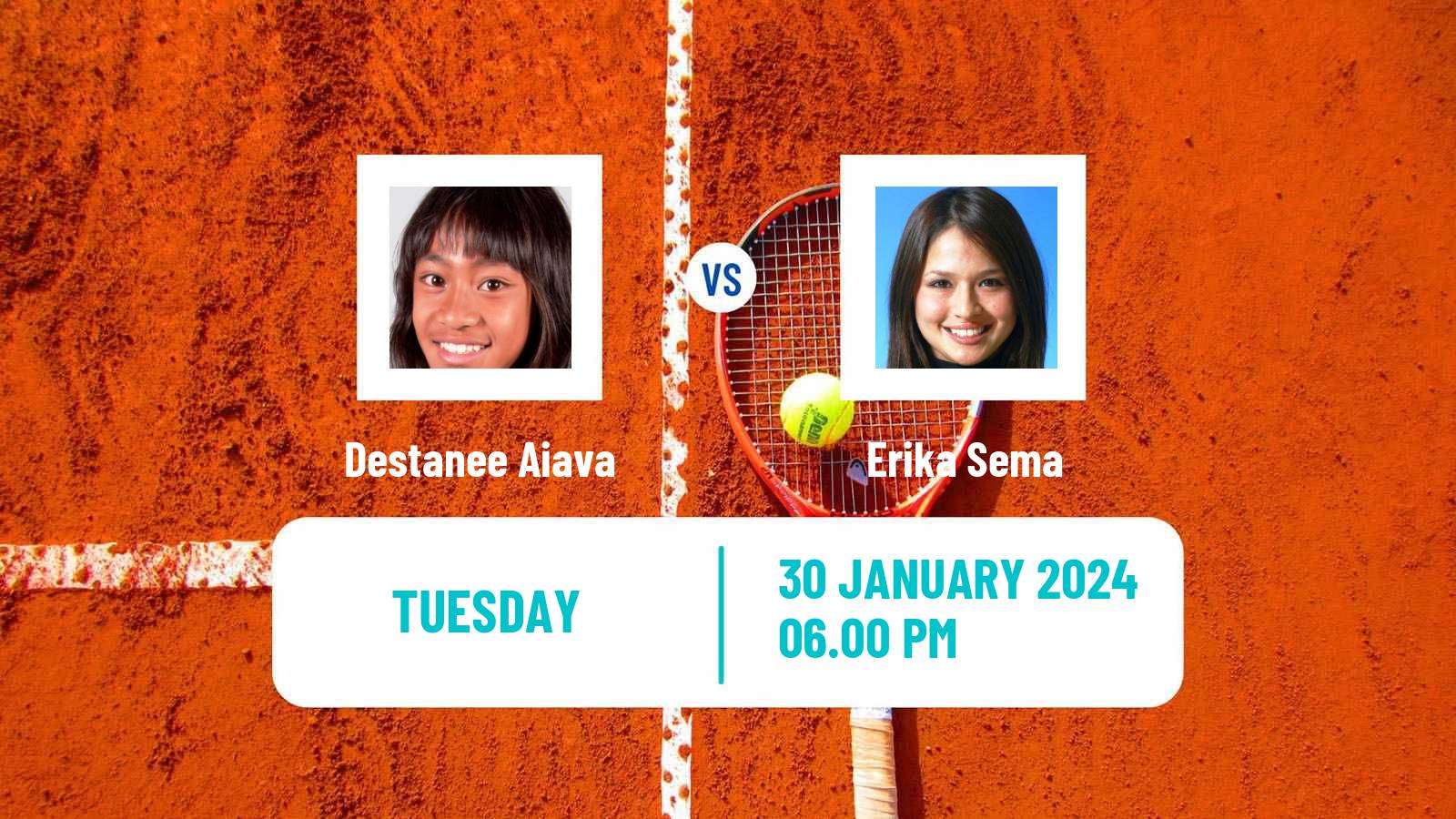 Tennis ITF W75 Burnie Women Destanee Aiava - Erika Sema