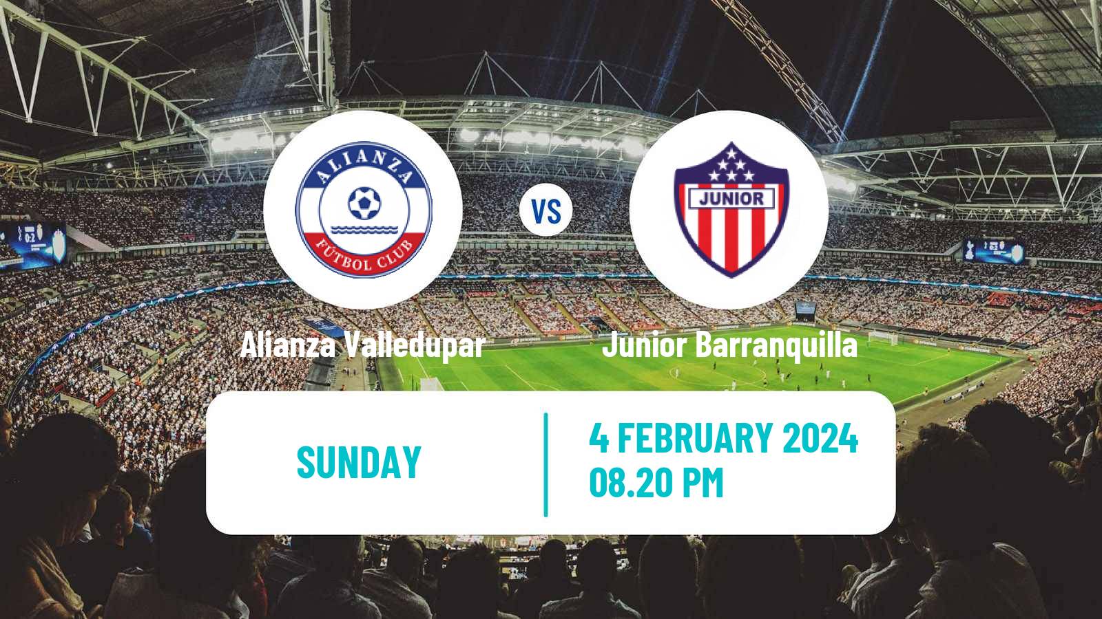 Soccer Colombian Primera A Alianza Valledupar - Junior Barranquilla