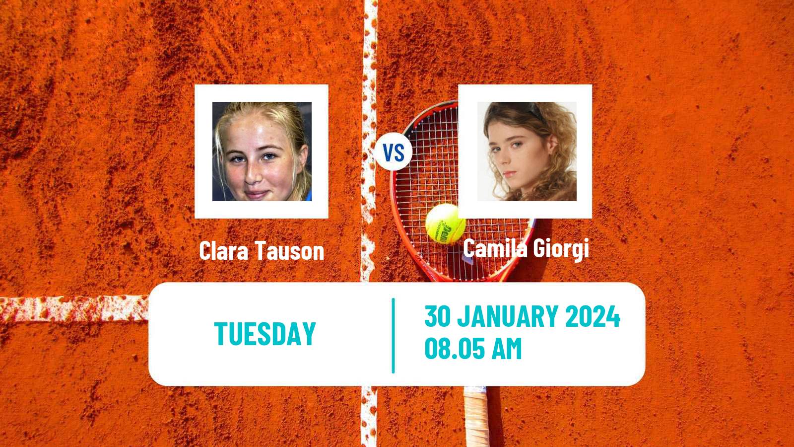 Tennis WTA Linz Clara Tauson - Camila Giorgi
