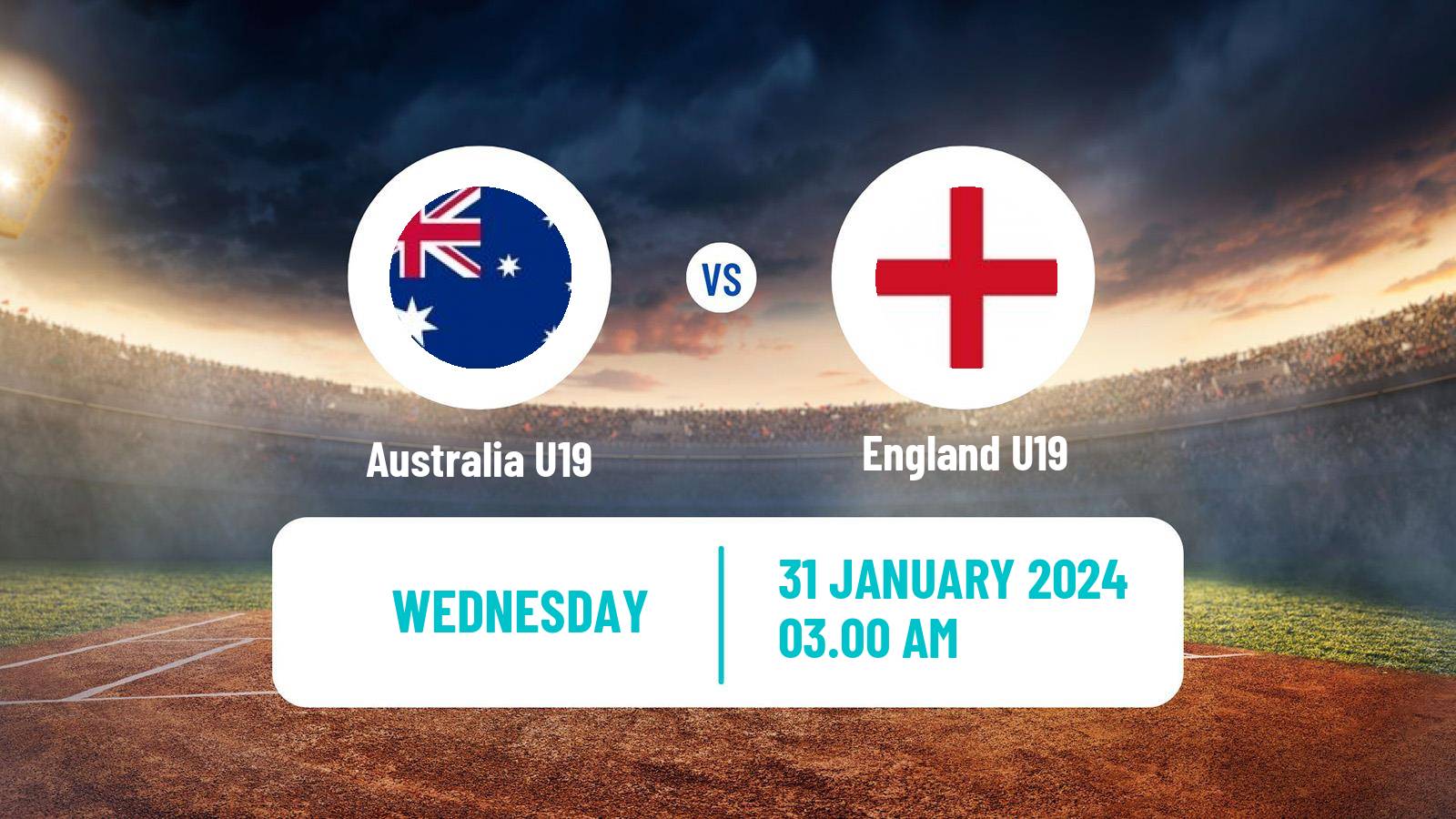 Cricket ICC U19 World Cup Australia U19 - England U19