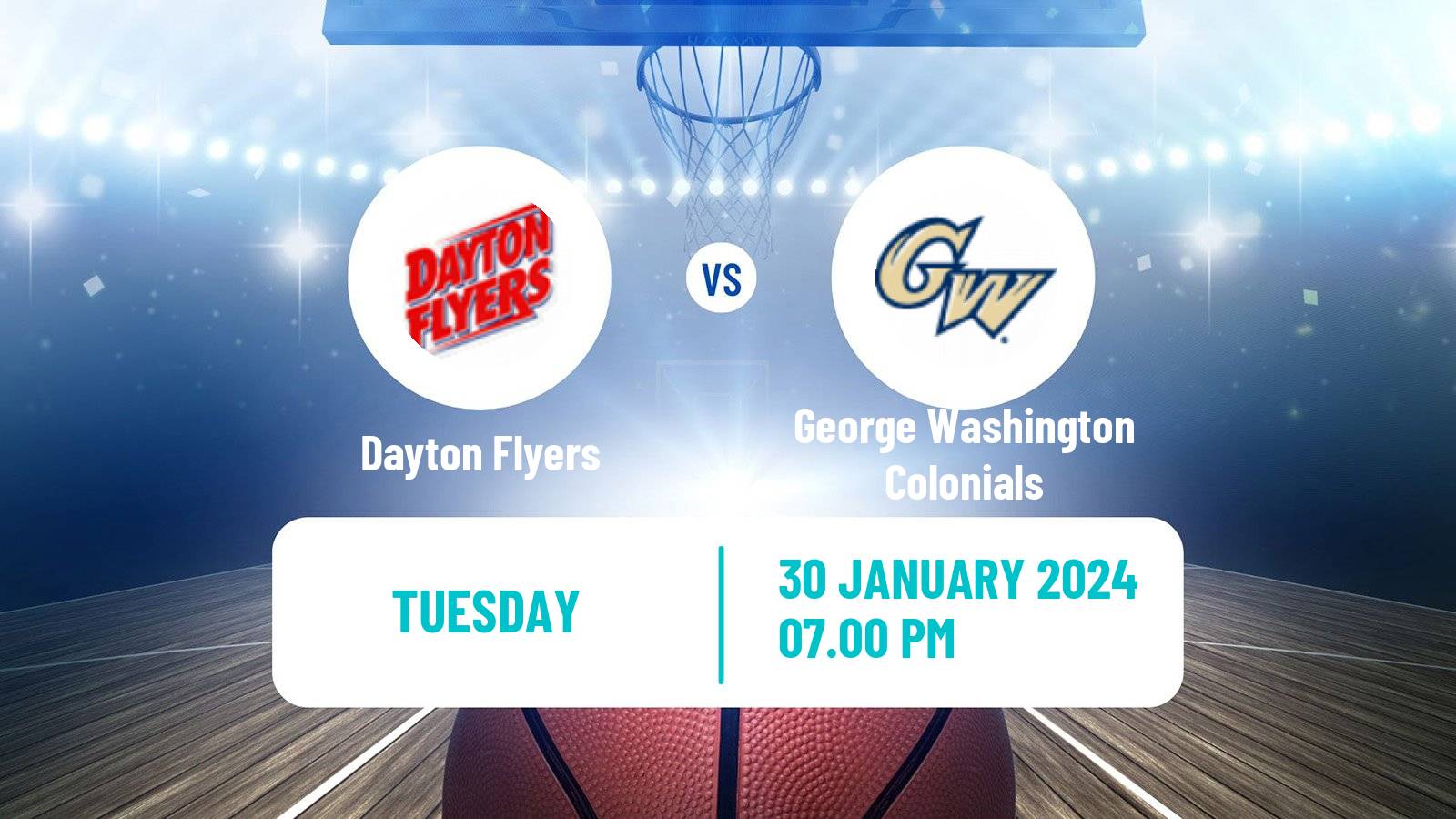 Basketball NCAA College Basketball Dayton Flyers - George Washington Colonials