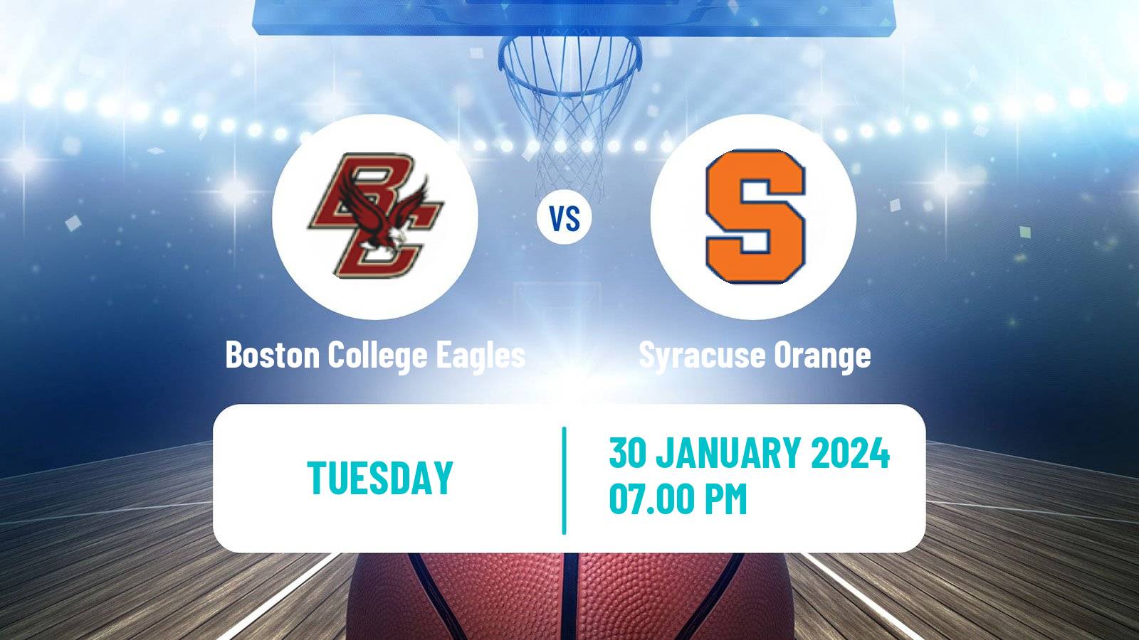 Basketball NCAA College Basketball Boston College Eagles - Syracuse Orange