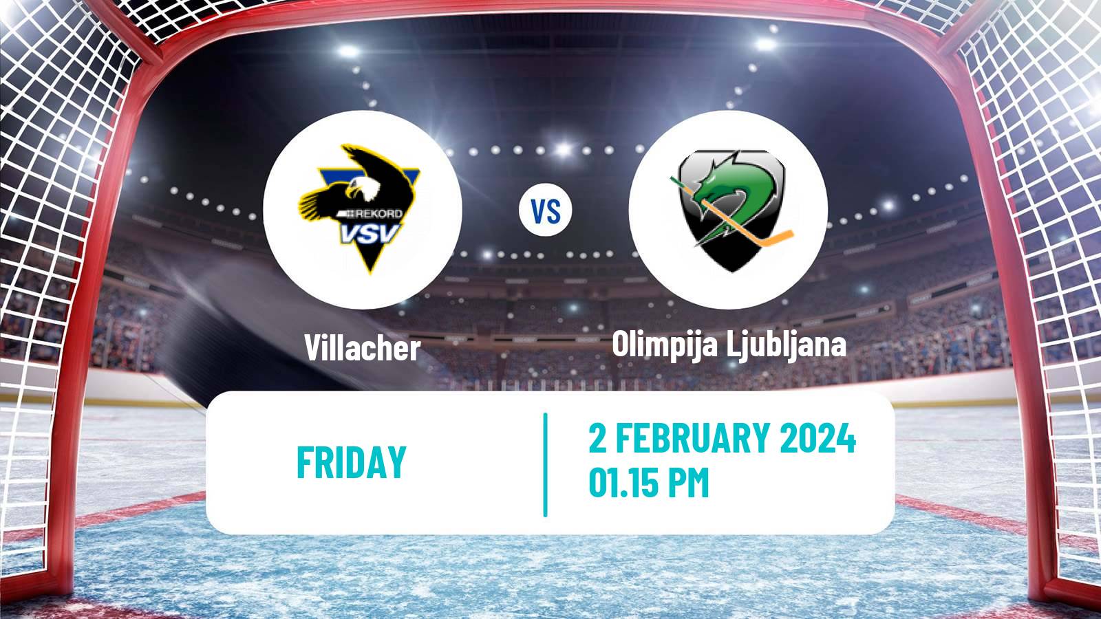 Hockey Austrian Ice Hockey League Villacher - Olimpija Ljubljana